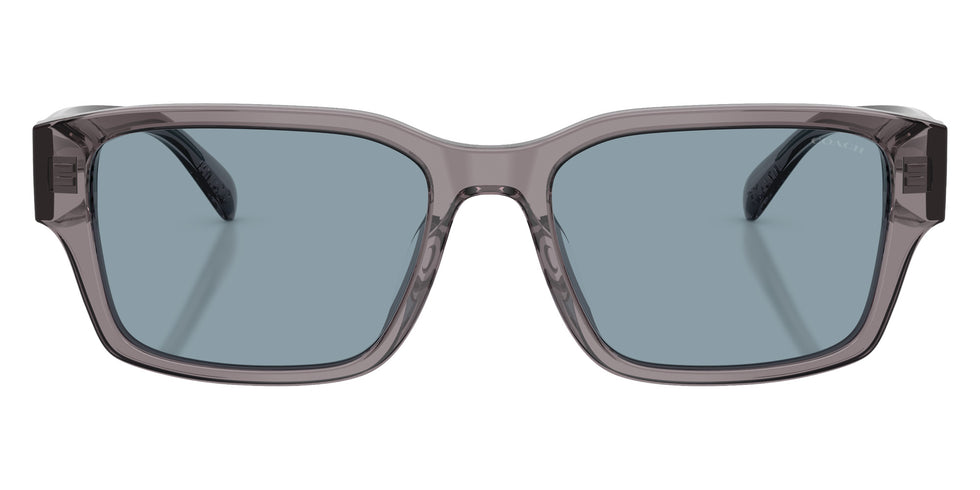 Coach HC8441U CBY96 553772 55 - Transparent Gray / Light Blue Solid #id:hc8441u553772_s:102100