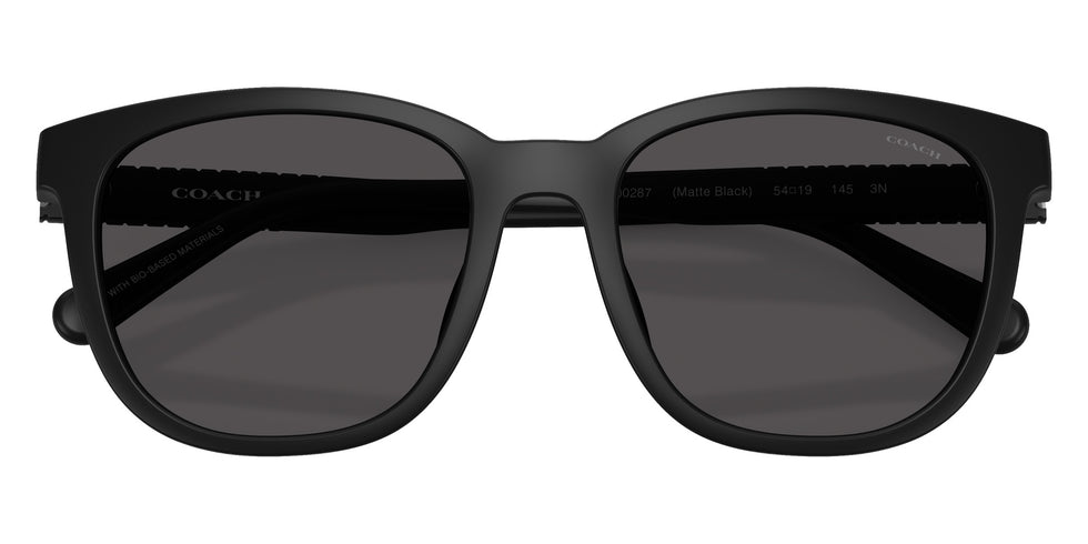 Coach HC8442U CCA00 500287 54 - Matte Black / Gray Solid #id:hc8442u500287_s:102120
