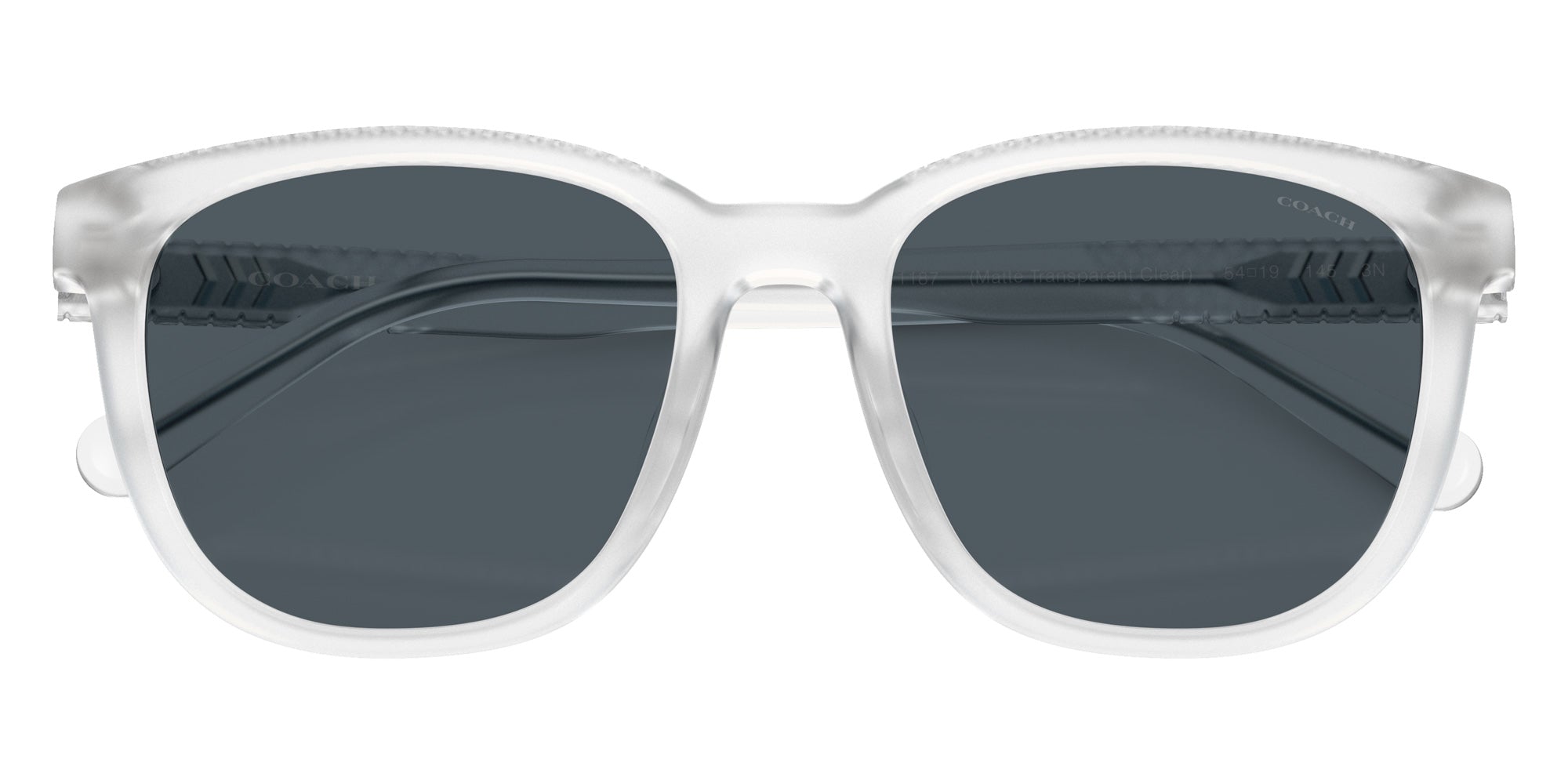 Coach HC8442U CCA00 511187 54 - Transparent Clear / Blue Gray Solid #id:hc8442u511187_s:104120