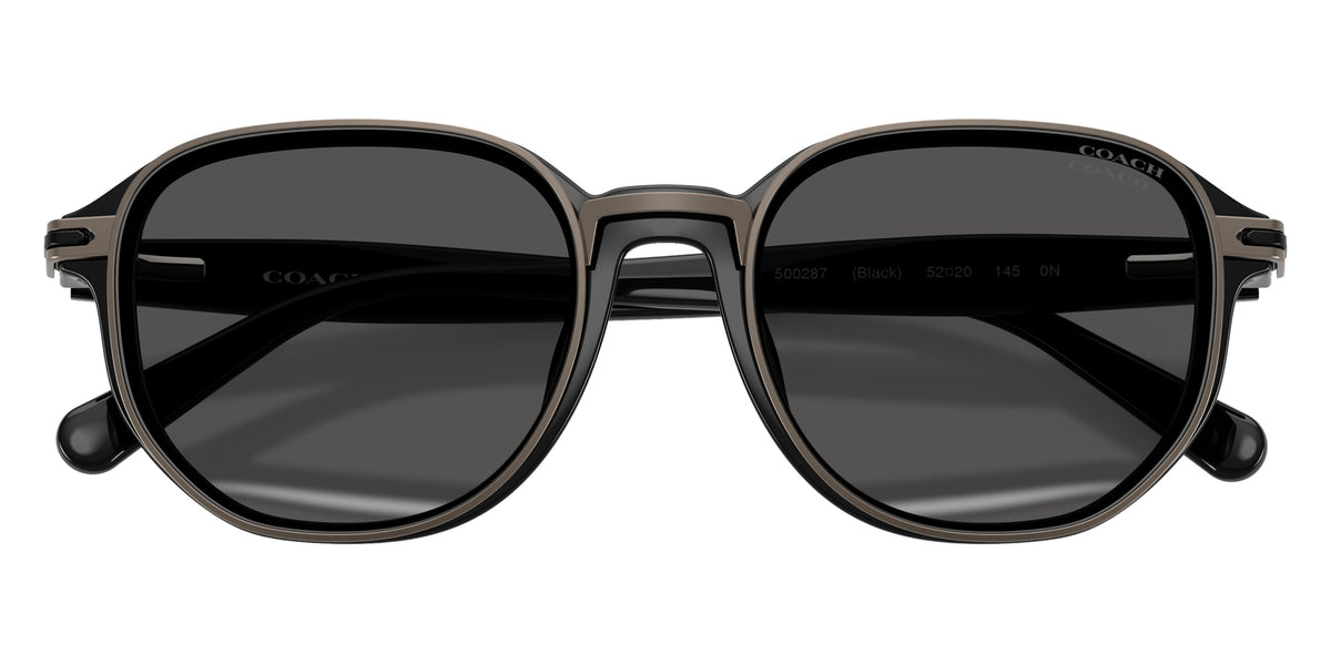 Coach HC8468U CFU15 500287 52 - Black / Gray Solid #id:hc8468u500287_s:100120