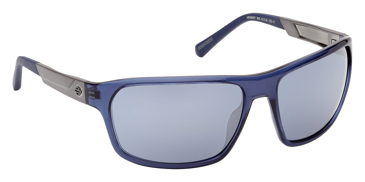 Harley-Davidson HD00027 90X 61 - Shiny Blue / Blue Mirrored #id:hd0002790x_s:104135