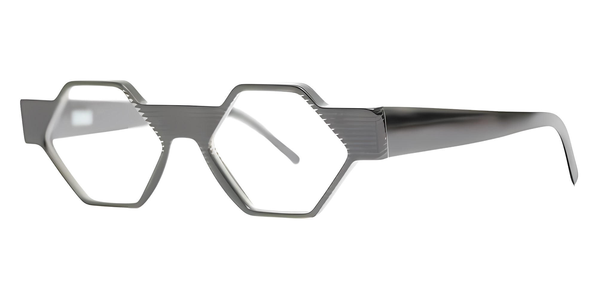 Henau HEXAGONO 1H37 48 - Black Striped/Transparent Gray #id:henhexagono1h37_s:102105