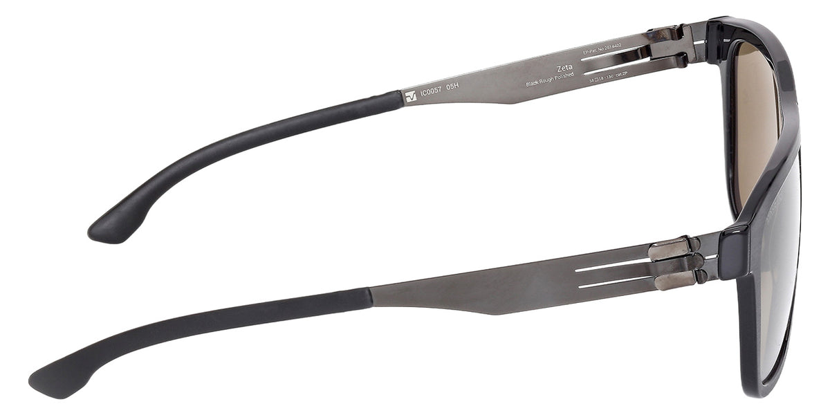 ic! berlin IC0057 ZETA 05H 58 - Black/Monocolor / Brown Polarized #id:ic005705h_s:100130