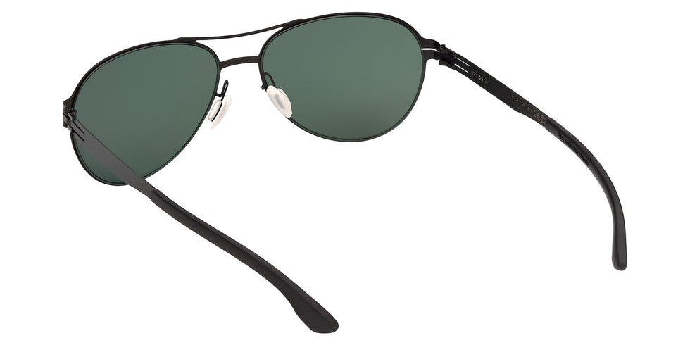 ic! berlin IC0068-D 02R 58 - Matte Black / Green Polarized 02R #id:ic0068d02r_s:100115