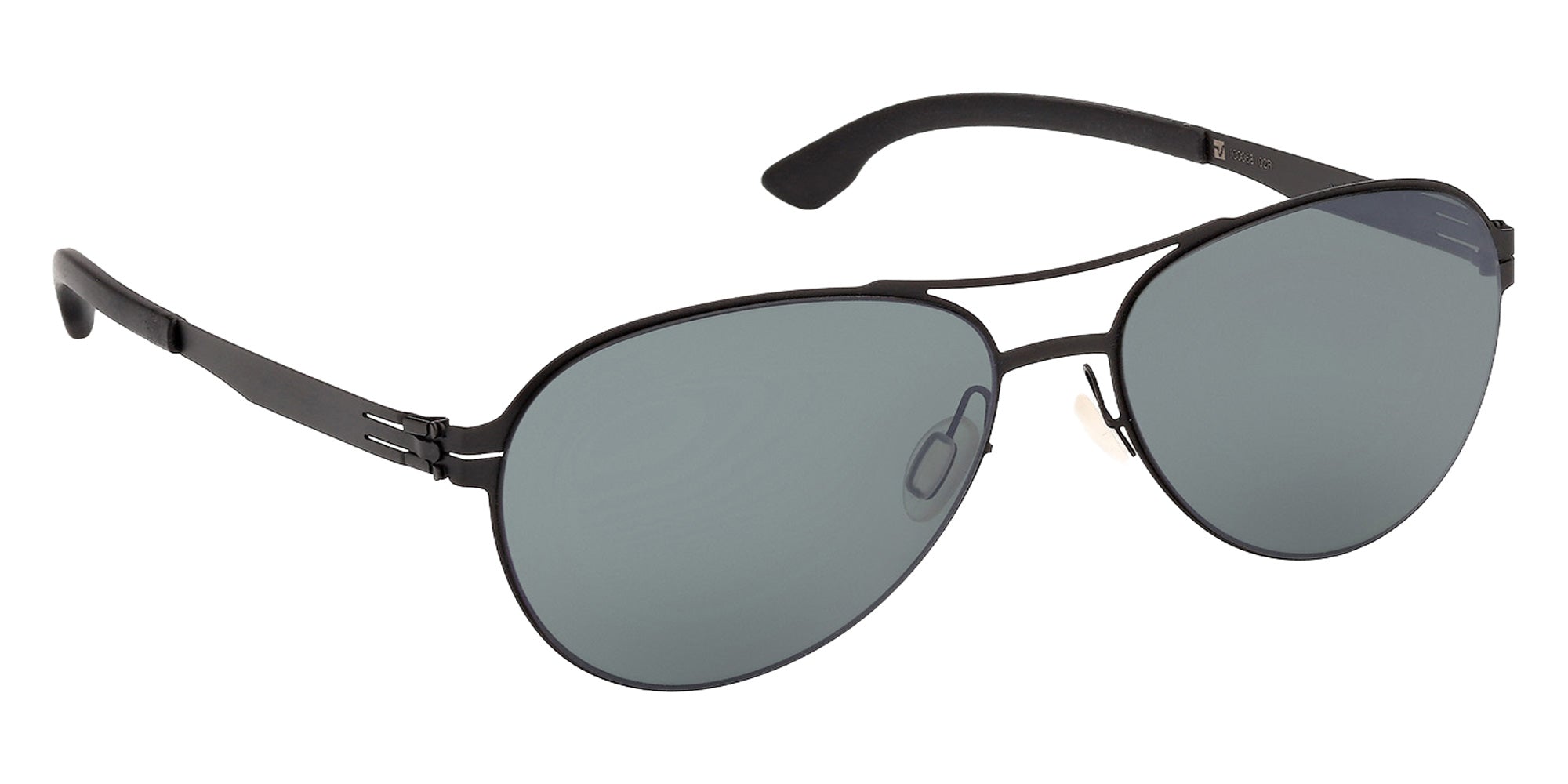ic! berlin IC0068-D 02R 58 - Matte Black / Green Polarized 02R #id:ic0068d02r_s:100135