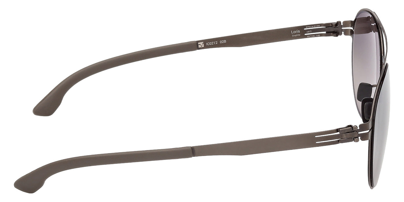 ic! berlin IC0212 LORIS 02B 55 - Matte Black / Gradient Smoke #id:ic021202b_s:100130