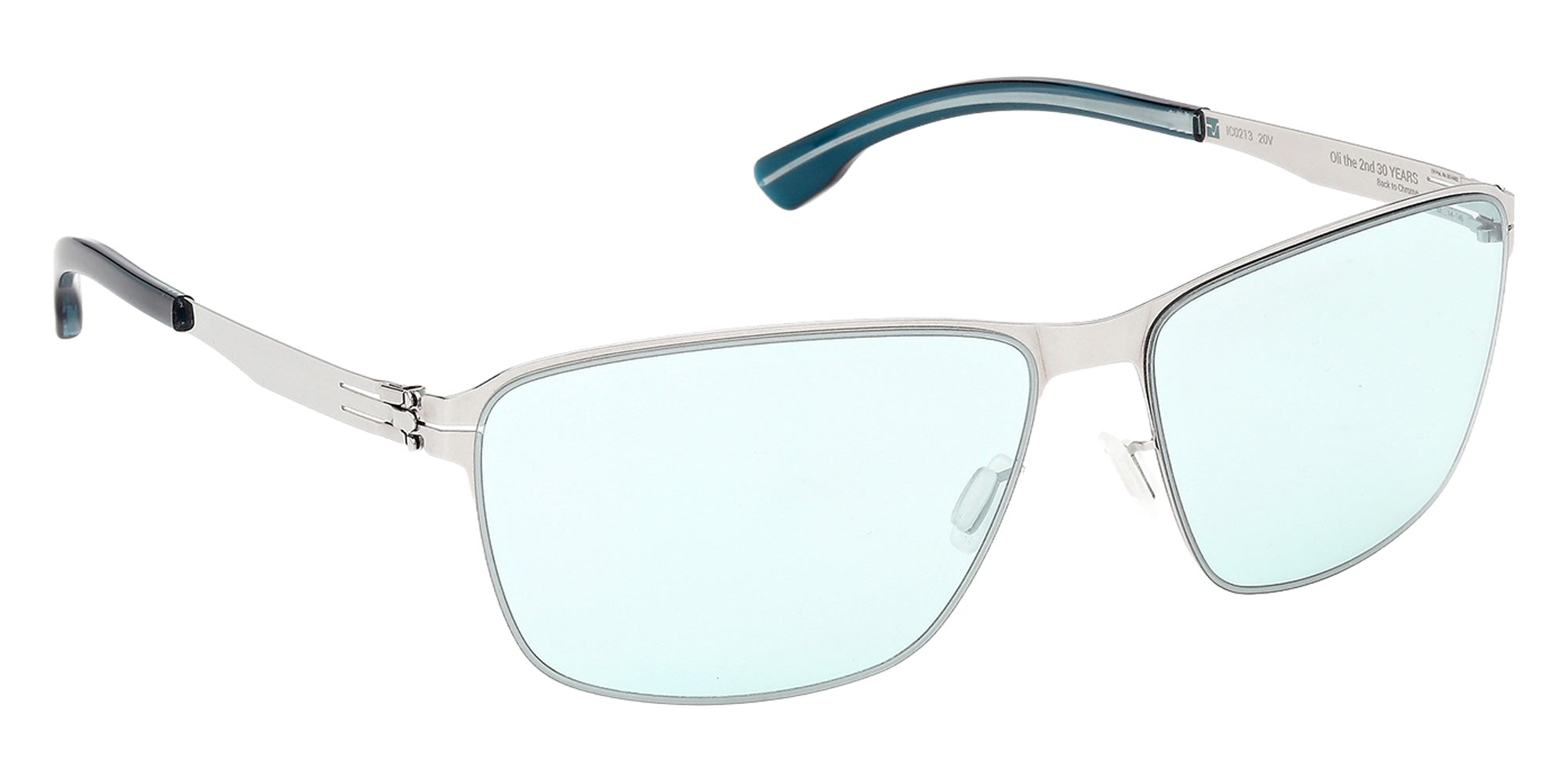 ic! berlin IC0213 20V 61 - Matte Antiqued Gunmetal / Blue Photochromic 20V #id:ic021320v_s:104135
