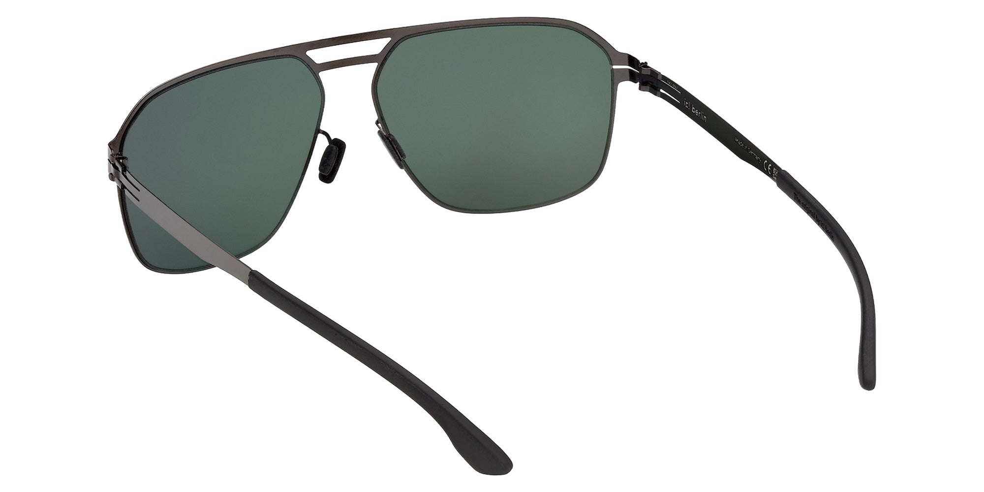 ic! berlin IC0214 08R 62 - Black/Horn / Green Polarized 08R #id:ic021408r_s:102115
