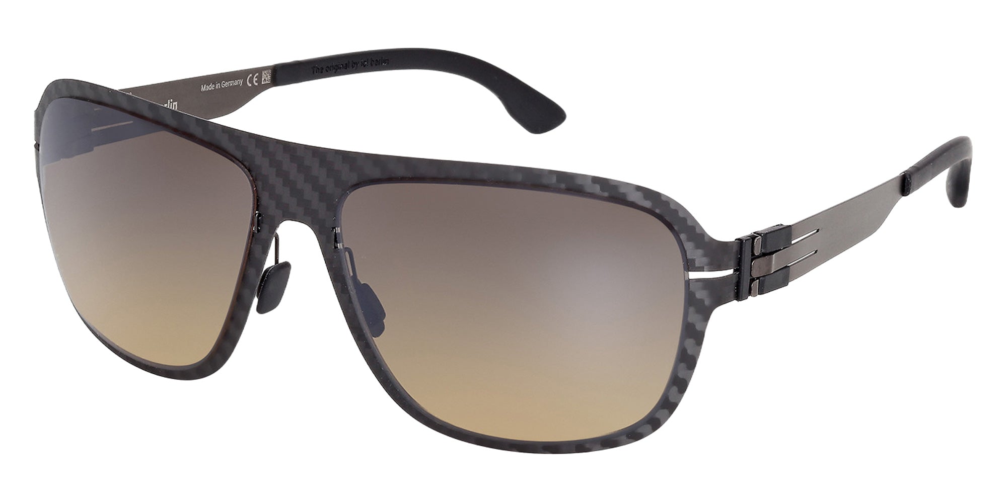 ic! berlin IC0216 02R 61 - Matte Black / Green Polarized 02R #id:ic021602r_s:104105