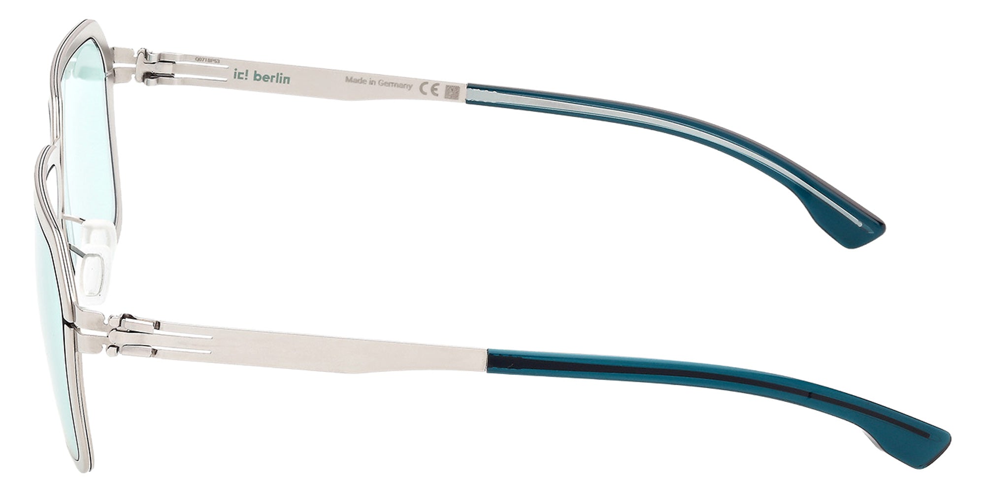 ic! berlin IC0226 15V 57 - Shiny Satin Gunmetal / Blue Photochromic 15V #id:ic022615v_s:100110