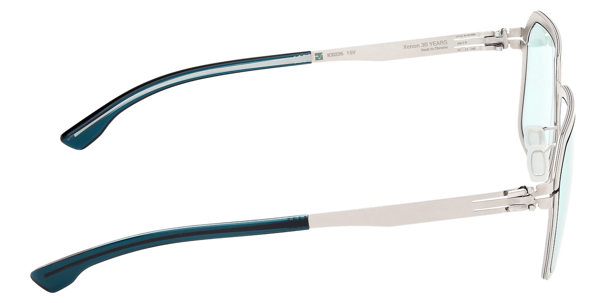 ic! berlin IC0226 15V 57 - Shiny Satin Gunmetal / Blue Photochromic 15V #id:ic022615v_s:100130