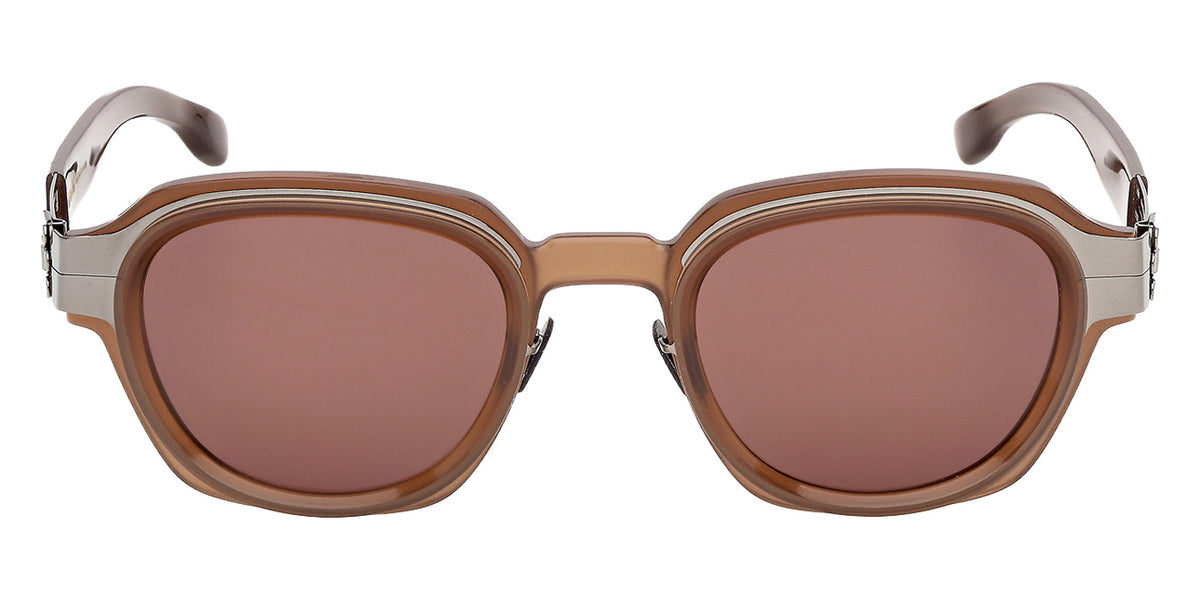 ic! berlin IC0231 LESLIE 48E 49 - Matte Rhodium / Brown #id:ic023148e_s:102100
