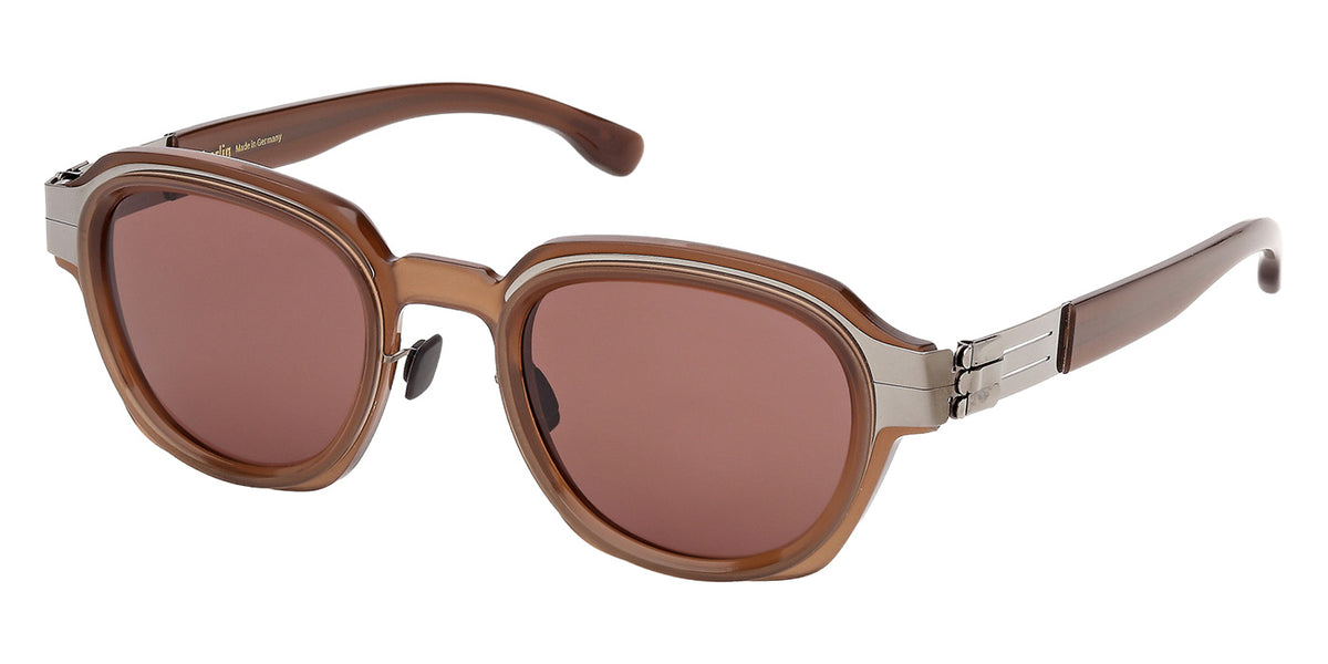 ic! berlin IC0231 LESLIE 48E 49 - Matte Rhodium / Brown #id:ic023148e_s:102105