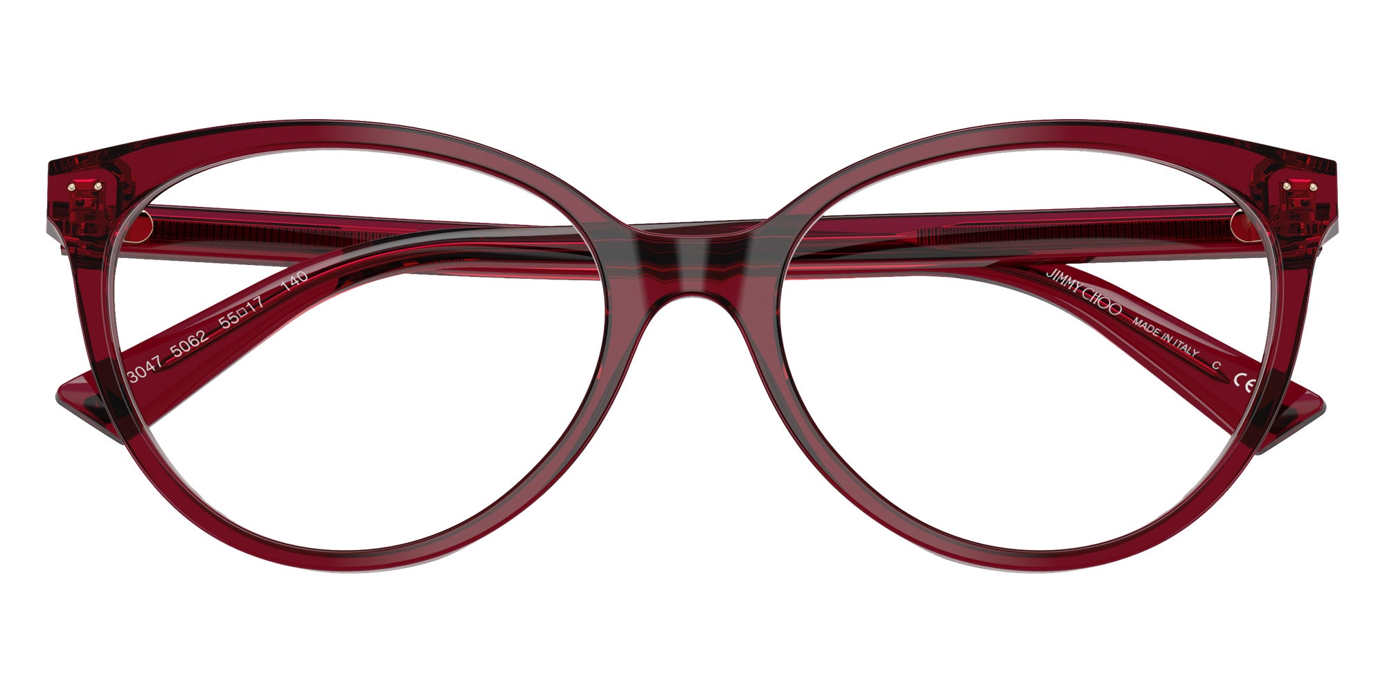 Jimmy Choo JC3047 5062 49 - Transparent Cranberry #id:jc30475062_s:106120