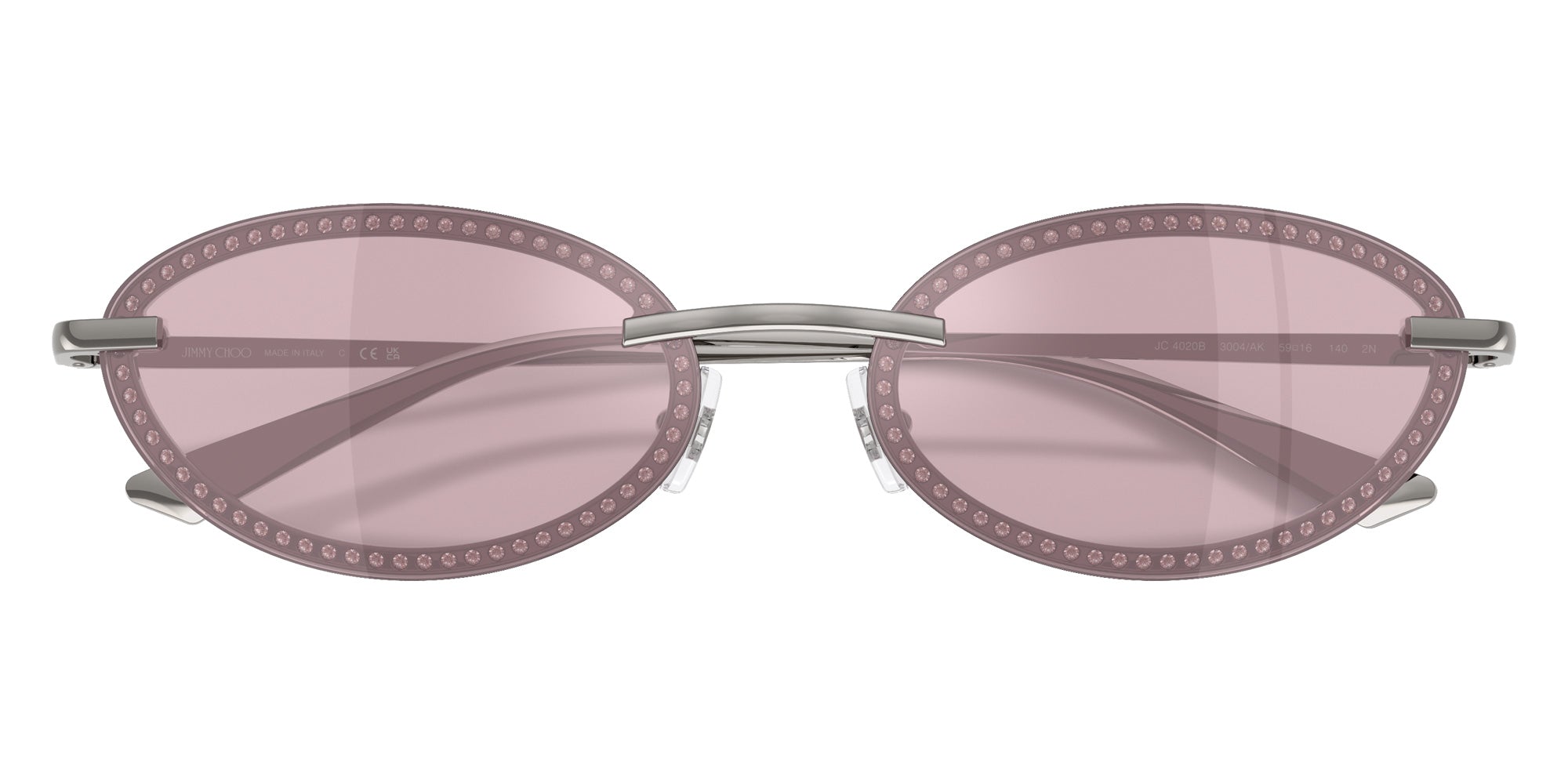 Jimmy Choo JC4020B 3004AK 59 - Gunmetal / Violet Mirrored Flash Silver #id:jc4020b3004ak_s:102120