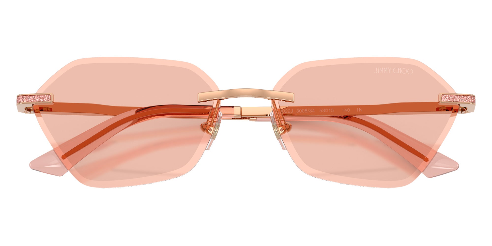 Jimmy Choo JC4022J 300884 58 - Rose Gold / Dark Pink #id:jc4022j300884_s:106120