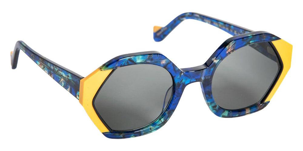 J.F. Rey Amber 5028 52 - Mustard/Blue #id:jframber5028_s:102105