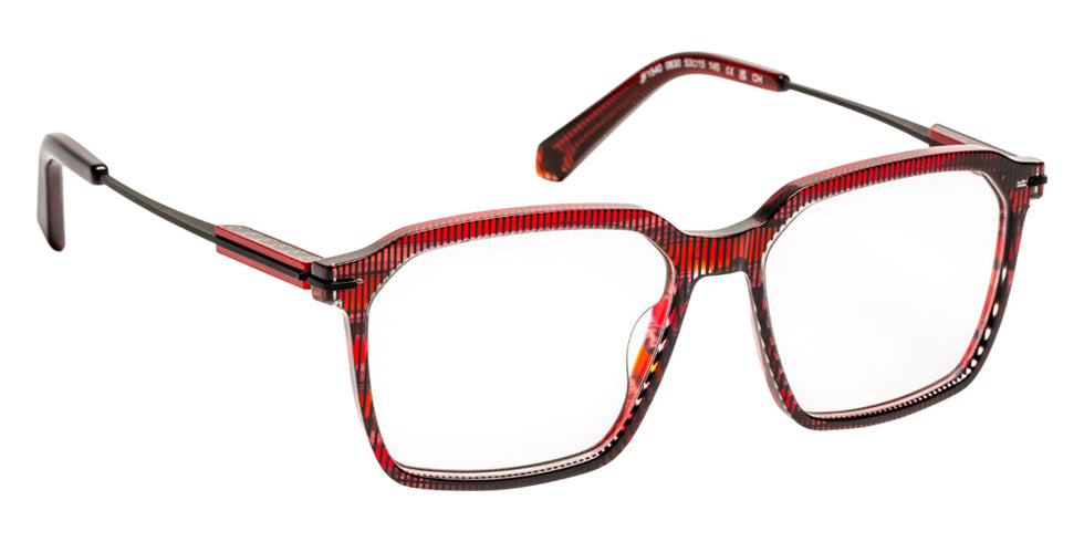 J.F. Rey JF1540 0830 53 - Black/Red Striped #id:jfrjf15400830_s:104105