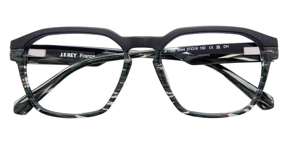 J.F. Rey JF1558 0044 57 - Matte Black/Green #id:jfrjf15580044_s:100100