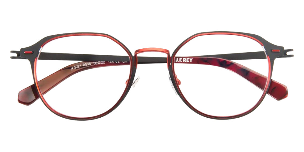 J.F. Rey JF3021 0035 50 - Matte Black/Red #id:jfrjf30210035_s:102100