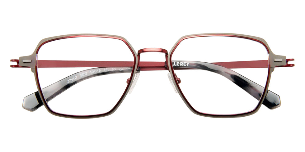 J.F. Rey JF3057 0638 53 - Gunmetal/Burgundy #id:jfrjf30570638_s:104100