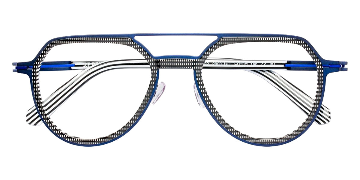 J.F. Rey JF3122 2808 54 - Black Pixel Pattern/Blue #id:jfrjf31222808_s:102100