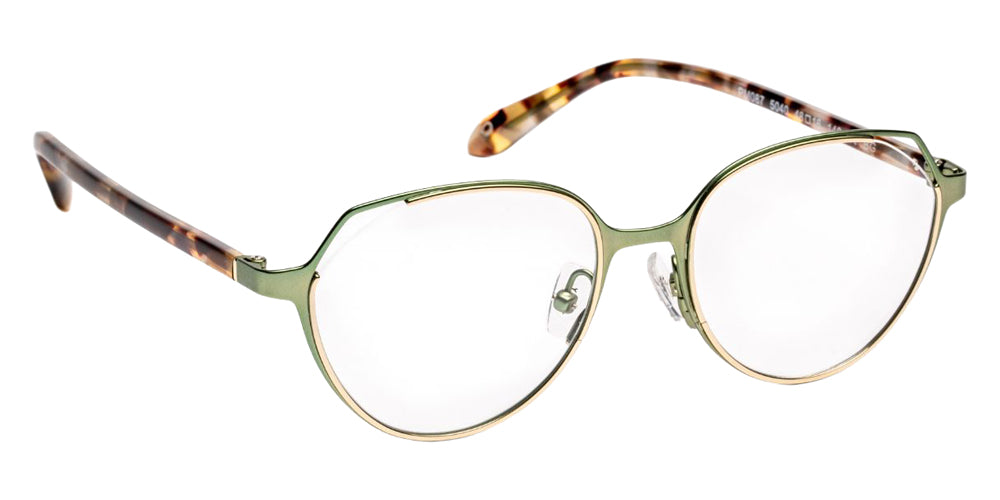 J.F. Rey PM087 5040 48 - Gold Shiny/Green Pastel Satin #id:jfrpm0875040_s:104105