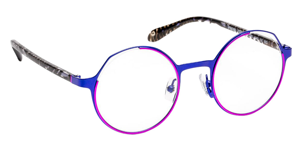 J.F. Rey PM088 7029 45 - Purple Shiny/Navy Satin #id:jfrpm0887029_s:106105