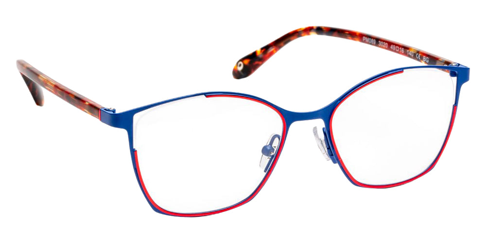 J.F. Rey PM089 3020 49 - Red Shiny/Navy Satin #id:jfrpm0893020_s:102100