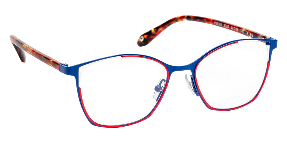 J.F. Rey PM089 3020 49 - Red Shiny/Navy Satin #id:jfrpm0893020_s:102100