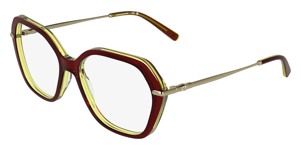 Longchamp LO2800 618 56 - Transparent Burgundy/Yellow #id:lclo2800618_s:106105