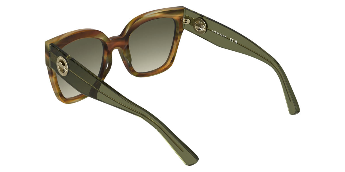 Longchamp LO717S 324 55 - Striped Khaki Brown Havana #id:lclo717s324_s:100115