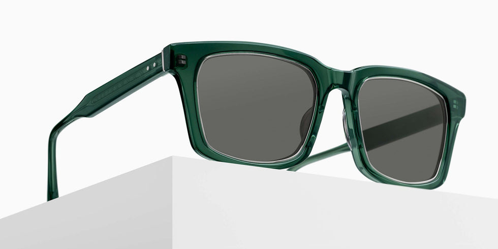 Matsuda M1040 54 - Bottle Green / Gray Solid #id:m1040bottlegreengreysolidsunglass_s:104105