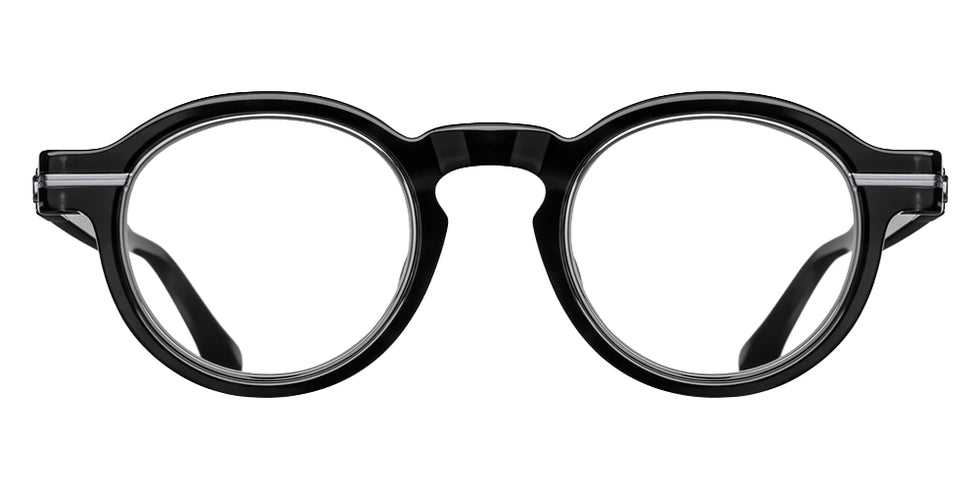 Matsuda M2050 46 - Black Stripe/Brushed Silver #id:m2050blackstripebrushedsilverclearlensoptical_s:100100