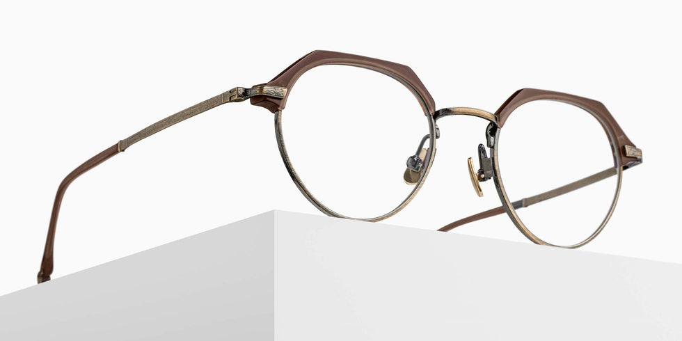 Matsuda M2064 48 - Matte Taupe/Antique Gold #id:m2064mattetaupeantiquegoldclearlensoptical_s:104105