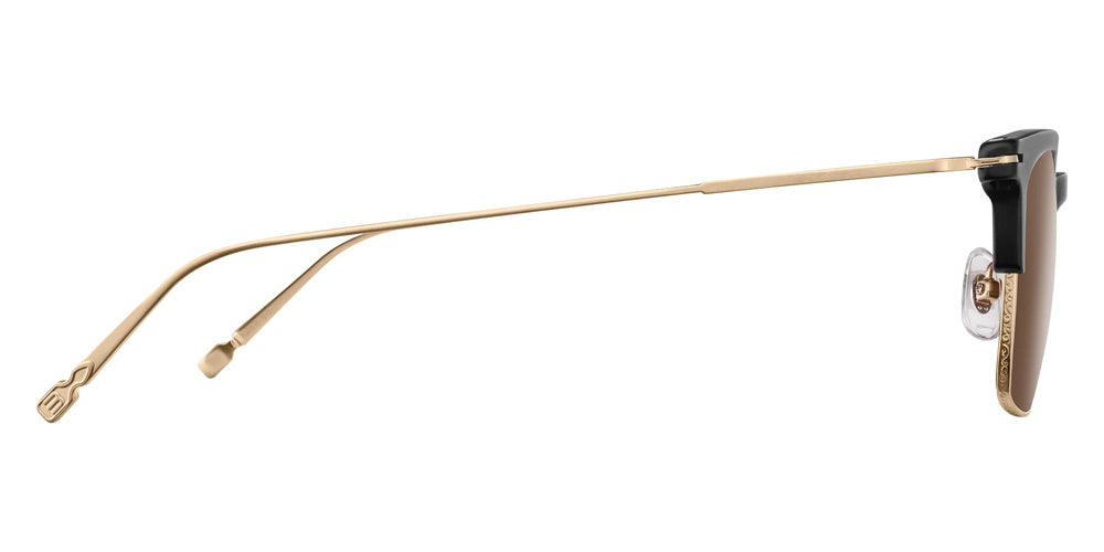 Matsuda M2075 49 - Matte Black-Brushed Gold / Brown #id:m2075matteblackbrushedgoldbrownsunglass_s:102110