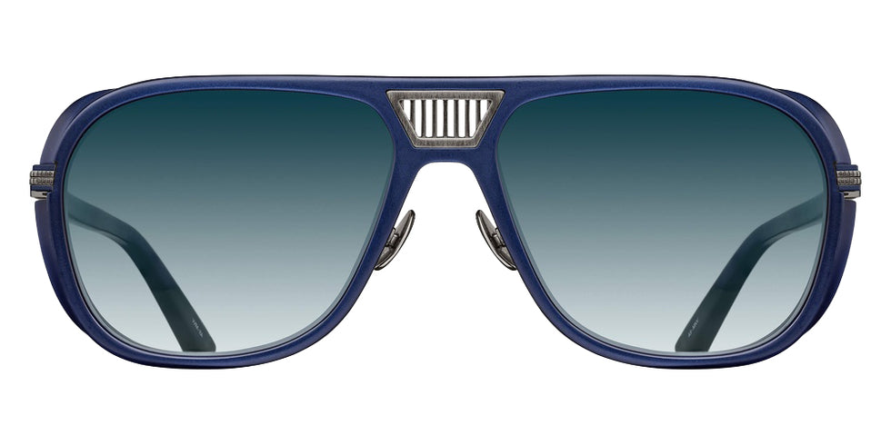 Matsuda M3023-V2 58 - Antique Silver/Matte Navy / Blue Gradient #id:m3023v2antiquesilvermattenavybluegradientsunglass_s:104100