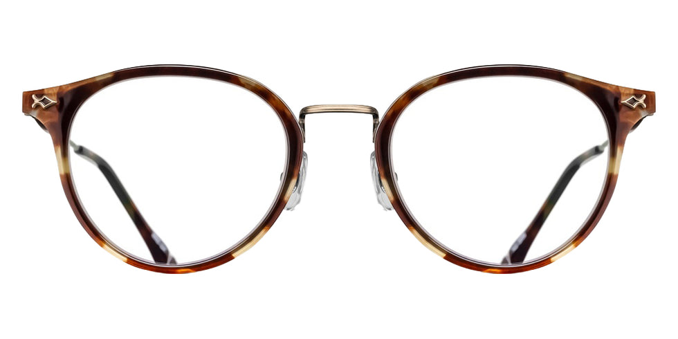 Matsuda M3114 47 - Antique Gold/Brown #id:m3114antiquegoldbrownclearlensoptical_s:102100