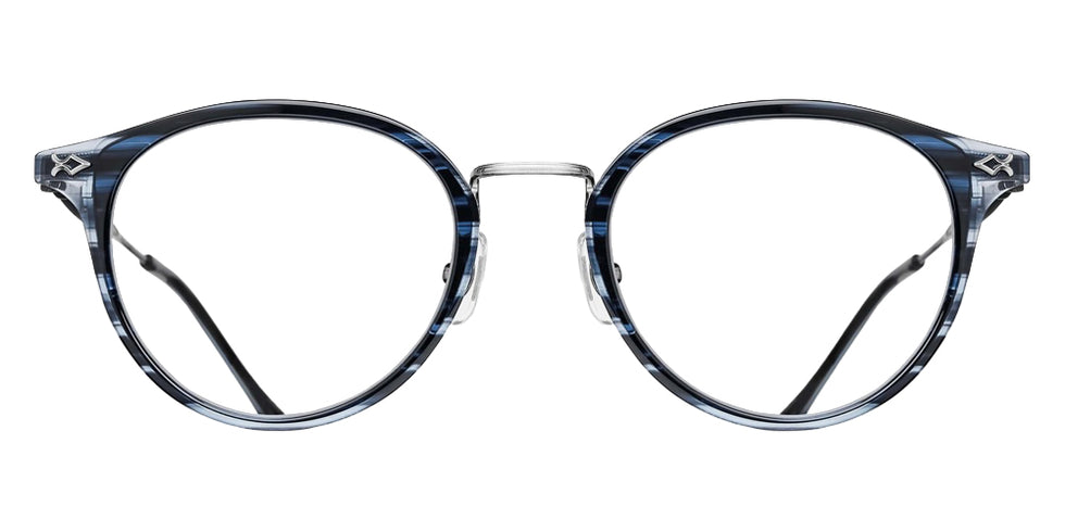 Matsuda M3114 50 - Brushed Silver/Blue Demi #id:m3114brushedsilverbluedemiclearlensoptical_s:104100