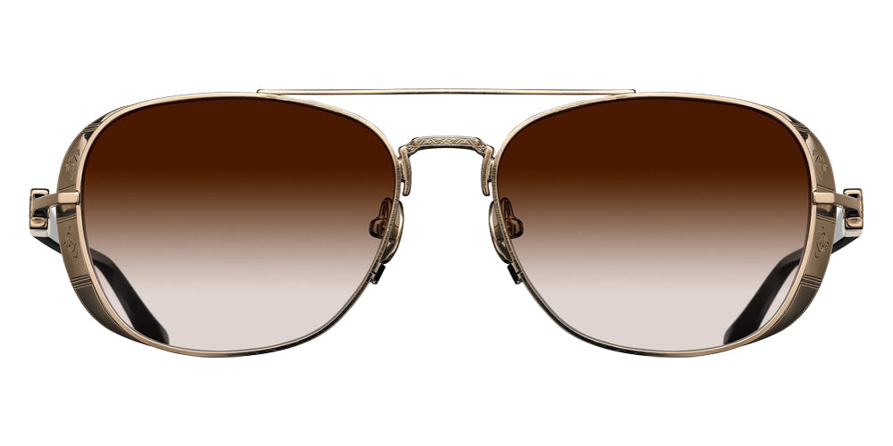 Matsuda M3115 55 - Brushed Gold/Black / Brown Gradient #id:m3115brushedgoldblackbrowngradientsunglass_s:102100