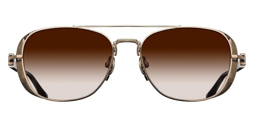 Matsuda M3115 55 - Brushed Gold/Black / Brown Gradient #id:m3115brushedgoldblackbrowngradientsunglass_s:102100