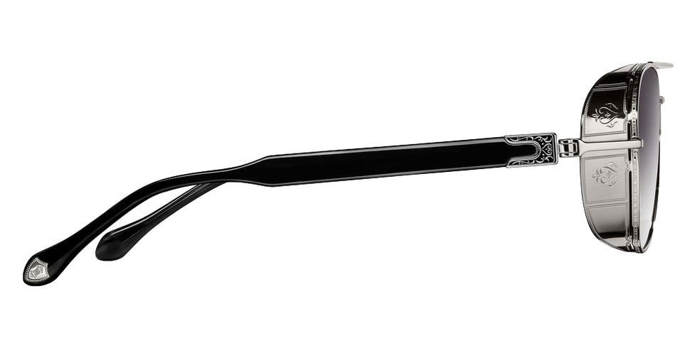 Matsuda M3115 55 - Palladium White/Black / Gray Gradient #id:m3115palladiumwhiteblackgreygradientsunglass_s:104105