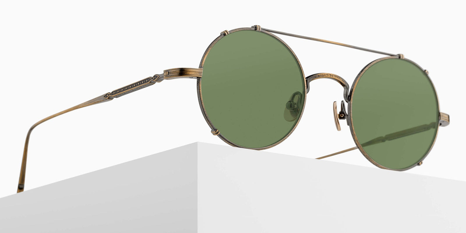 Matsuda M3143 46 - Antique Gold / Sage Green #id:m3143antiquegoldsagegreensunglass_s:100105