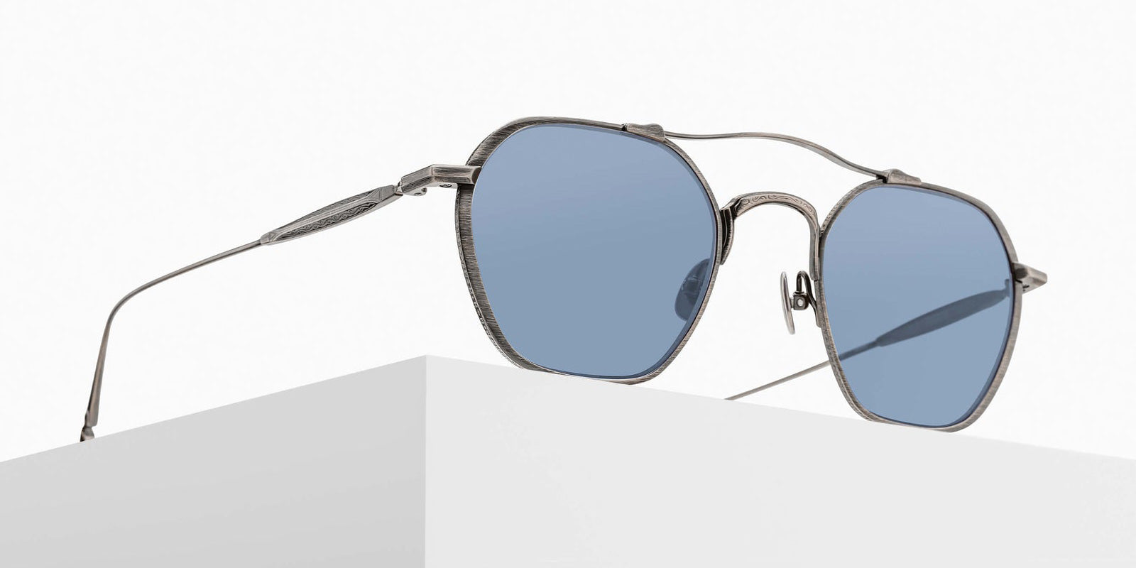 Matsuda M3145 50 - Antique Silver / Cobalt Blue #id:m3145antiquesilvercobaltblue50_s:102105