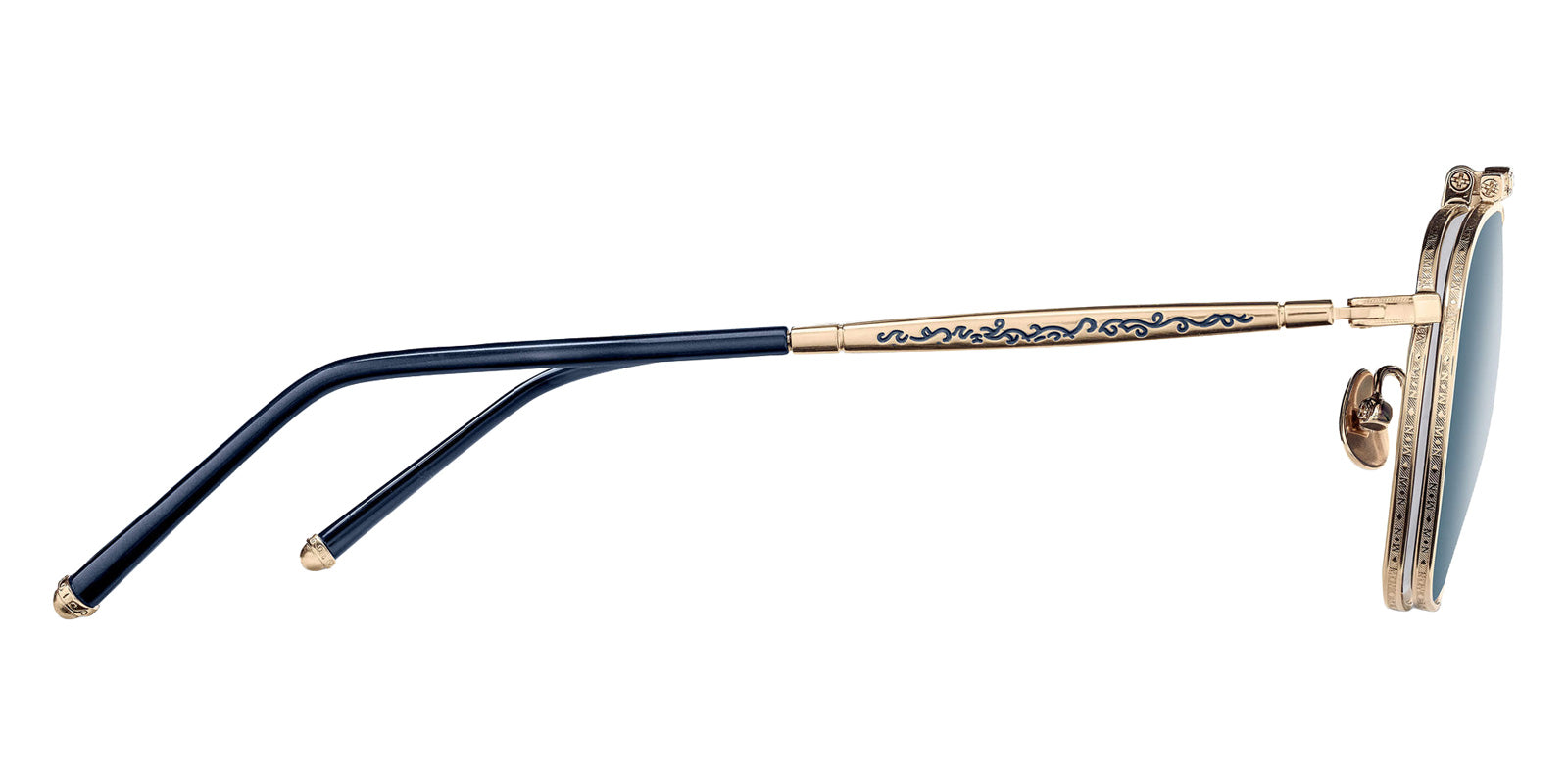 Matsuda M3148 48 - Brushed Gold / Blue Gray #id:m3148brushedgoldbluegrey48_s:102110