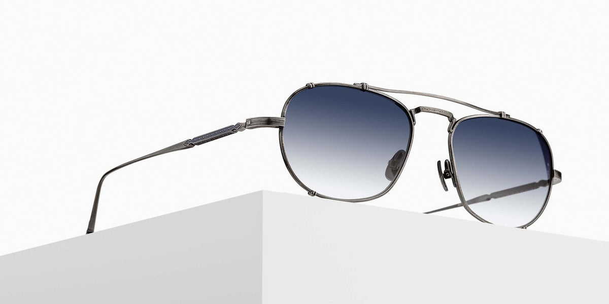 Matsuda M3151 54 - Antique Silver / Blue Gray Gradient #id:m3151antiquesilverbluegreygradientsunglass_s:100105