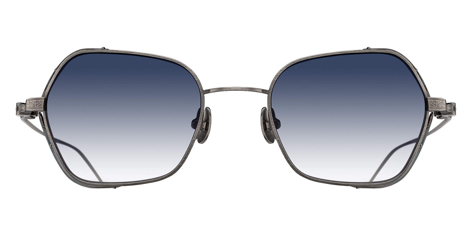 Matsuda M3153 49 - Antique Silver / Blue Gray Gradient #id:m3153antiquesilverbluegreygradient49_s:102100