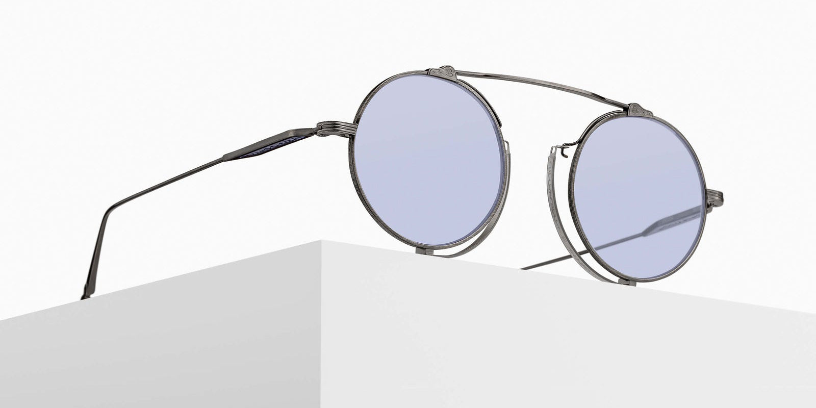 Matsuda M3154 46 - Antique Silver / Café Blue #id:m3154antiquesilvercafblue46_s:102105
