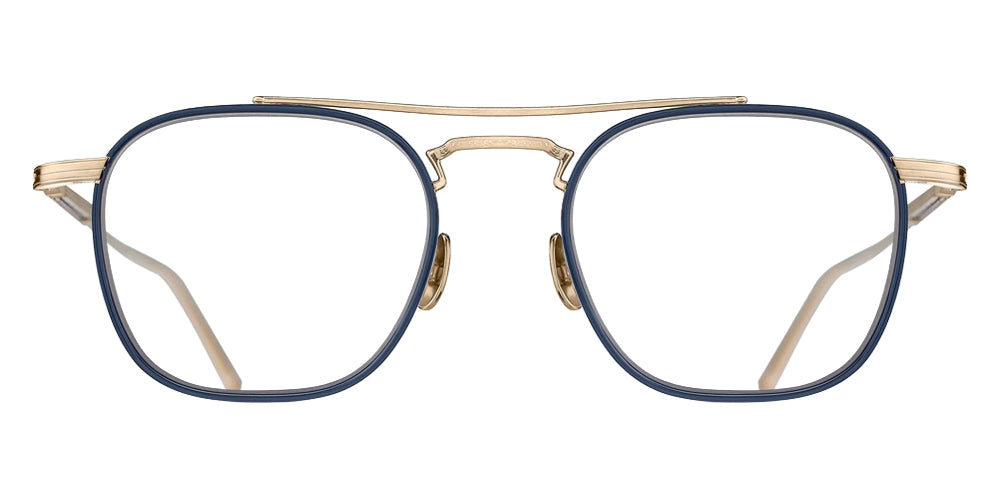 Matsuda M3157 51 - Brushed Gold/Navy #id:m3157brushedgoldnavyclearlensoptical_s:100100
