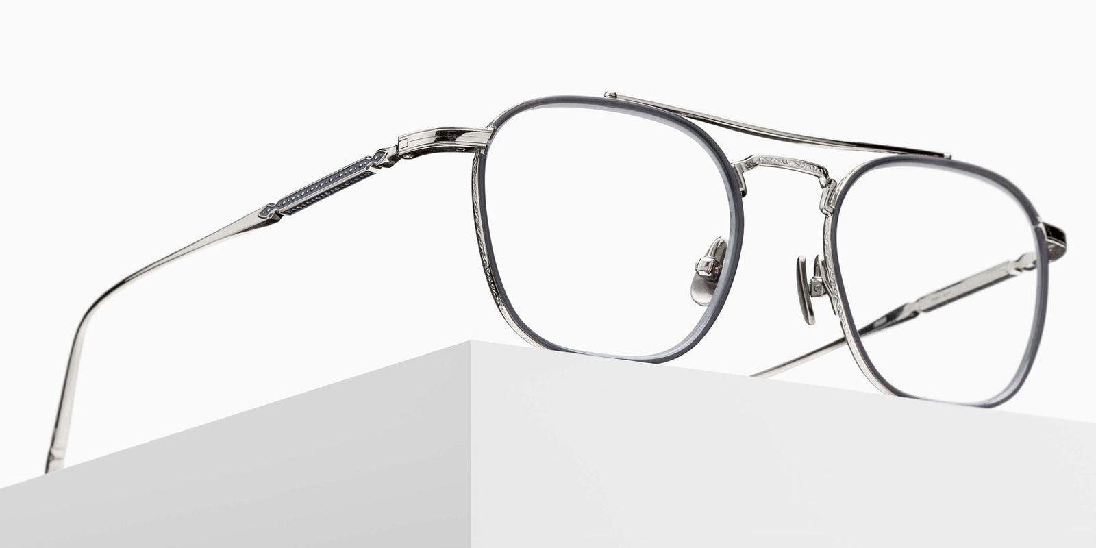 Matsuda M3157 51 - Palladium White/Gray #id:m3157palladiumwhitegreyclearlensoptical_s:102105